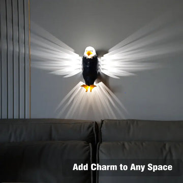 1pc Modern Magnetic Wall-Mounted Eagle Night Light with Remote Control