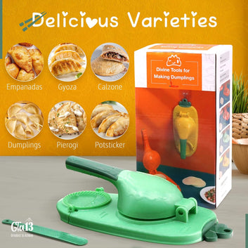 2 in-1 Manual Dumpling Maker Press, Dumpling Skin Maker Machine, Empanada Maker Press, Multifunctional DIY Manual Dumpling Press Mold Set