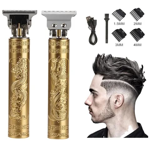 Gold Dragon Usb Rechargeable Cordless Men Professional Barber Electric Haircut Razor VintageT9 Hair Trimmers