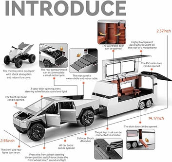 1/32 Cyber Pickup Trailer RV Model Kit